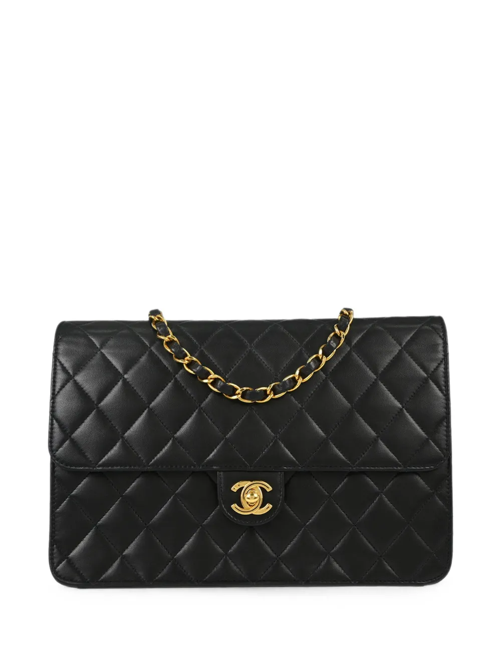 CHANEL Pre-Owned 2003 Turnlock leather shoulder bag - Black