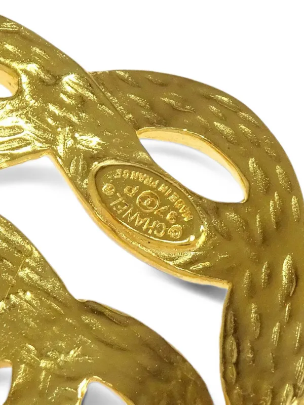 CHANEL Pre-Owned カメリア ココマーク ブローチ | ゴールドトーン