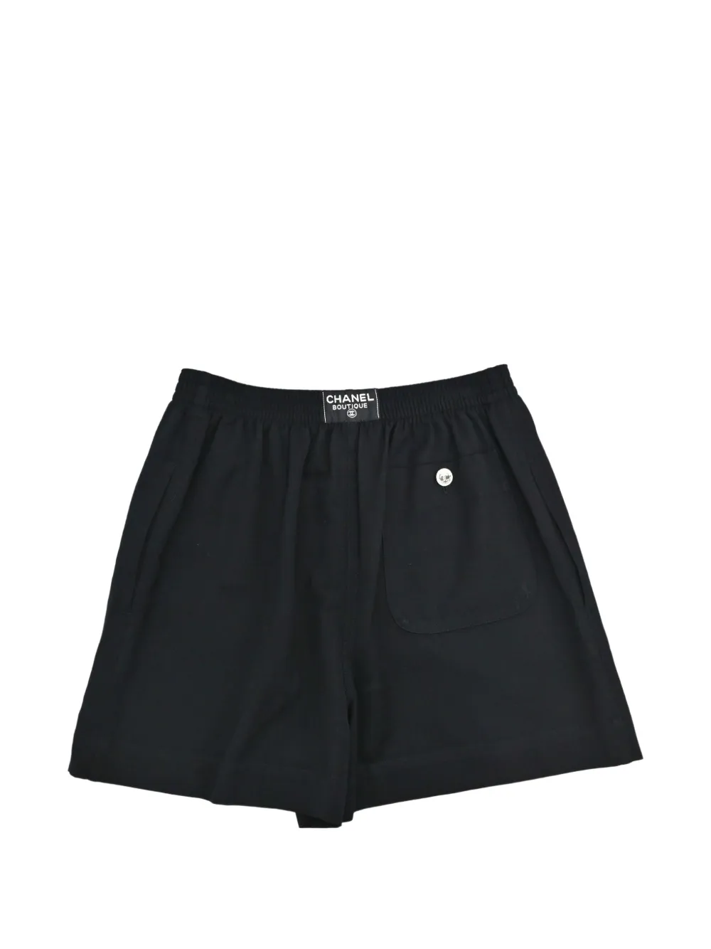 CHANEL Pre-Owned logo-patch shorts - Nero