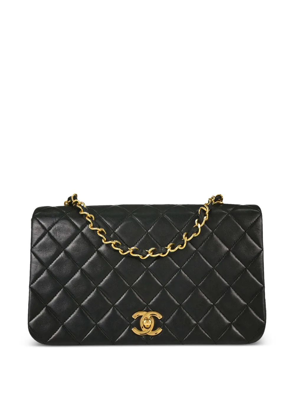 CHANEL Pre-Owned 1989-1991 small quilted turnlock shoulder bag - Nero