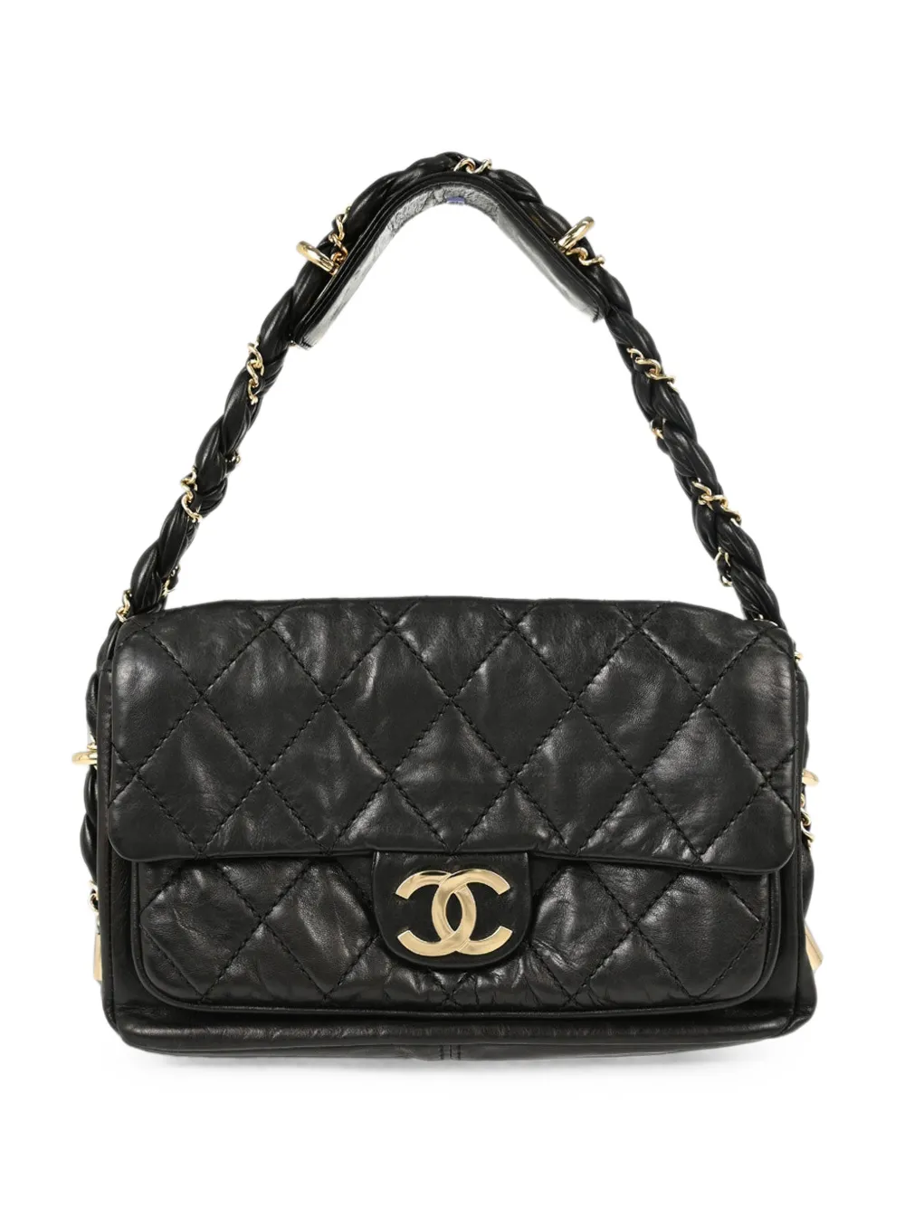 CHANEL Pre-Owned 2006-2008 Lady Braid diamond-quilted shoulder bag - Nero