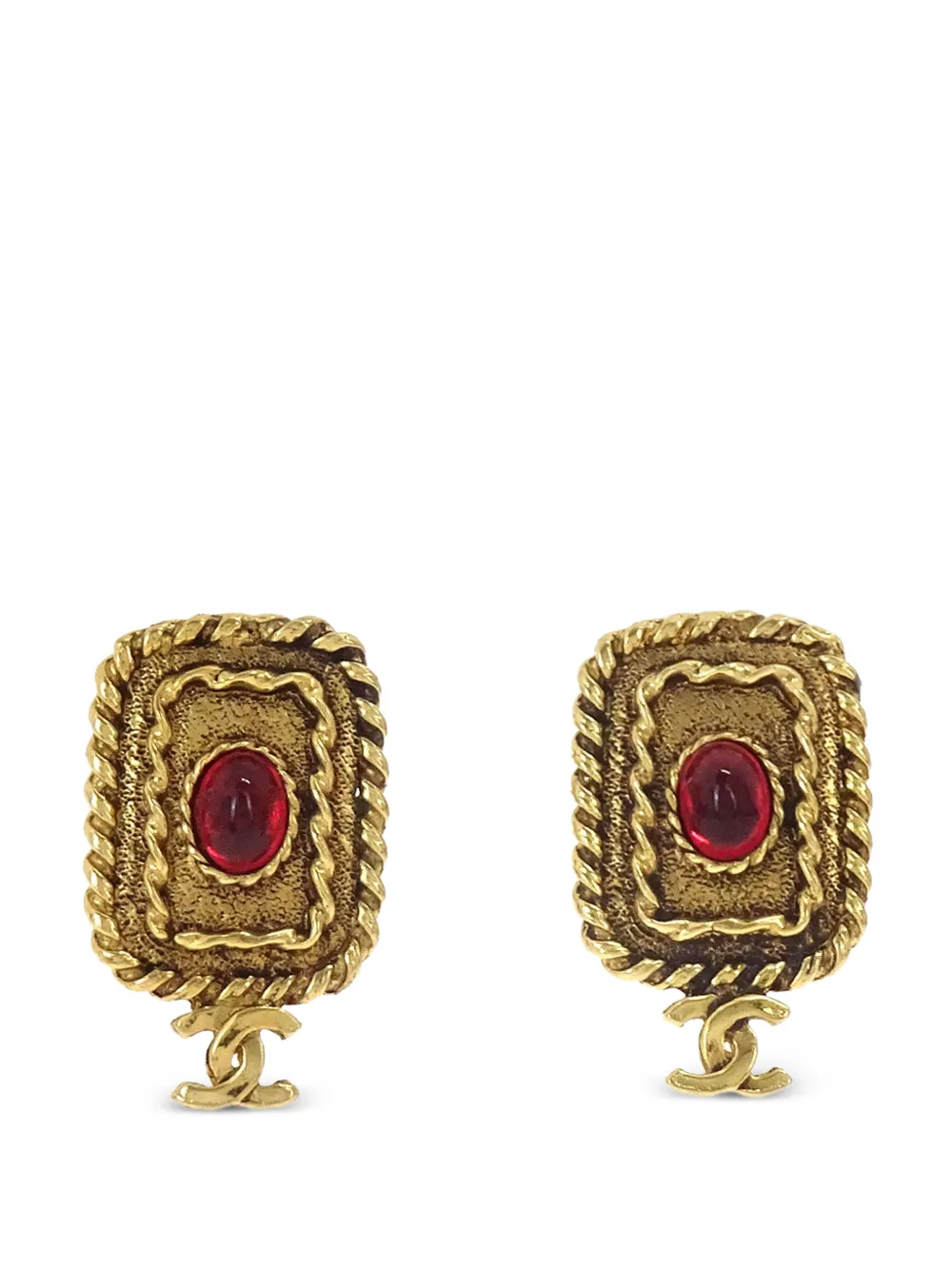 CHANEL Pre-Owned boucles d’oreilles clips CC Gripoix 2088 CHANEL Pre-Owned boucles d’oreilles clips CC Gripoix 2088