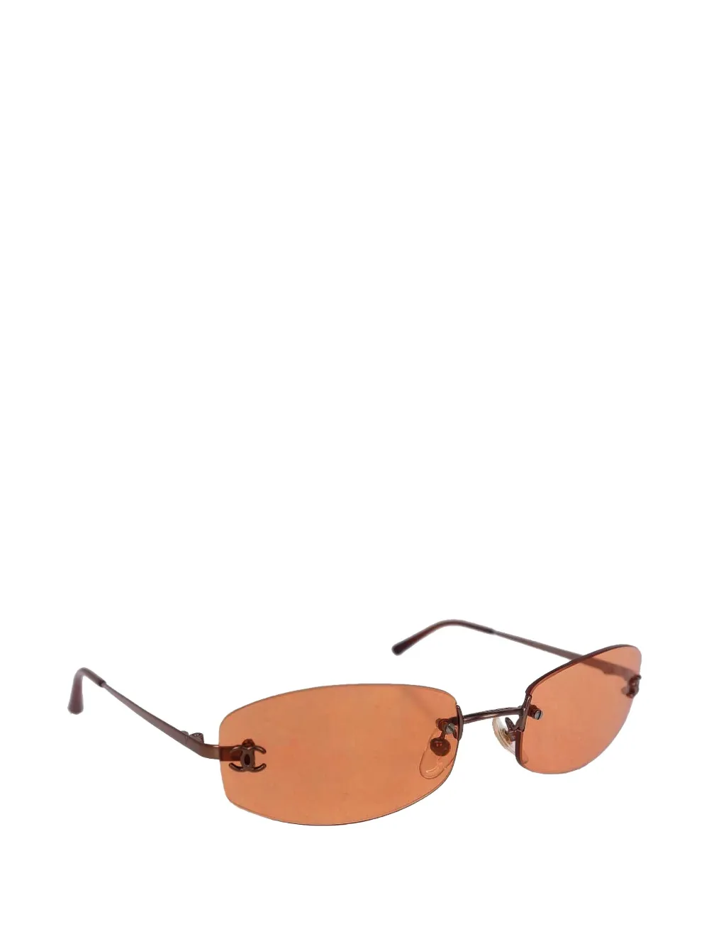 CHANEL Pre-Owned rimless sunglasses - Marrone