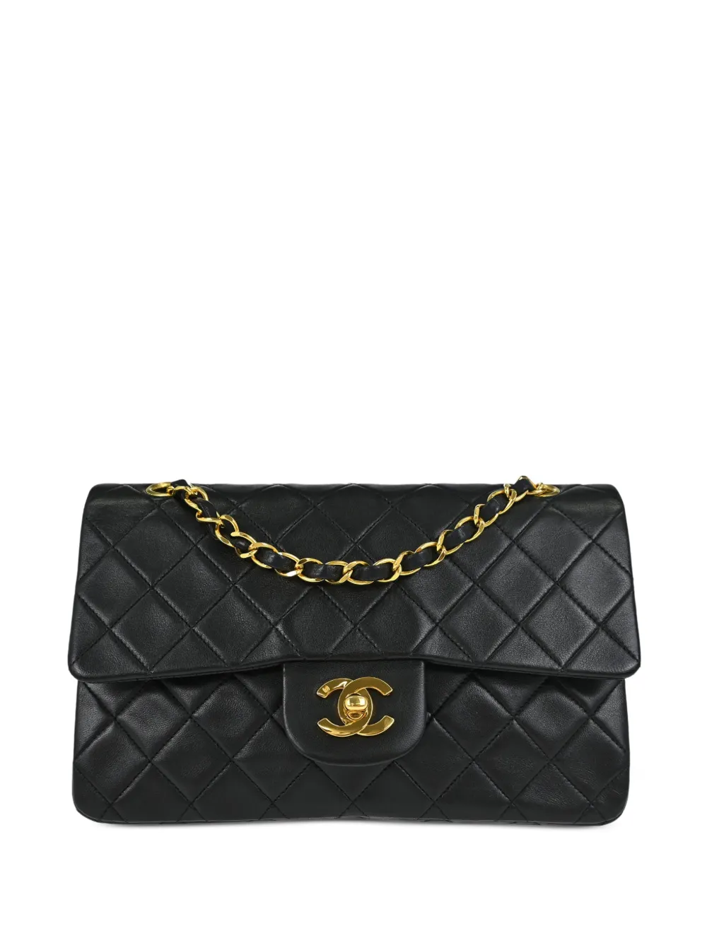 CHANEL Pre-Owned 1991-1994 small quilted Classic Double Flap cross body bag - Schwarz