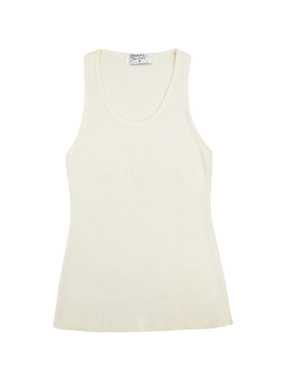 CHANEL Pre-Owned sleeveless tank top - Bianco