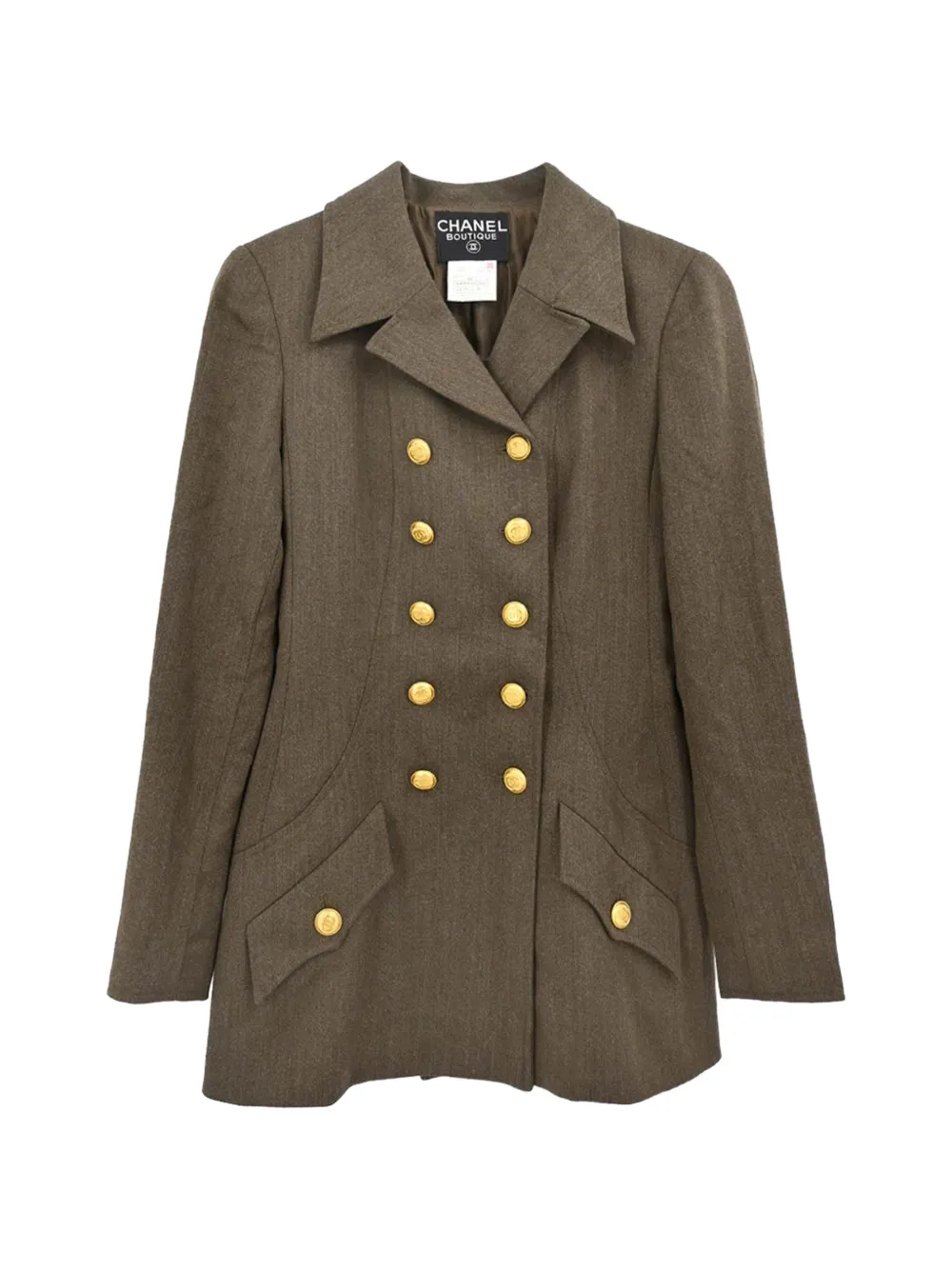 CHANEL Pre-Owned double-breasted jacket - Marron CHANEL Pre-Owned double-breasted jacket - Marron