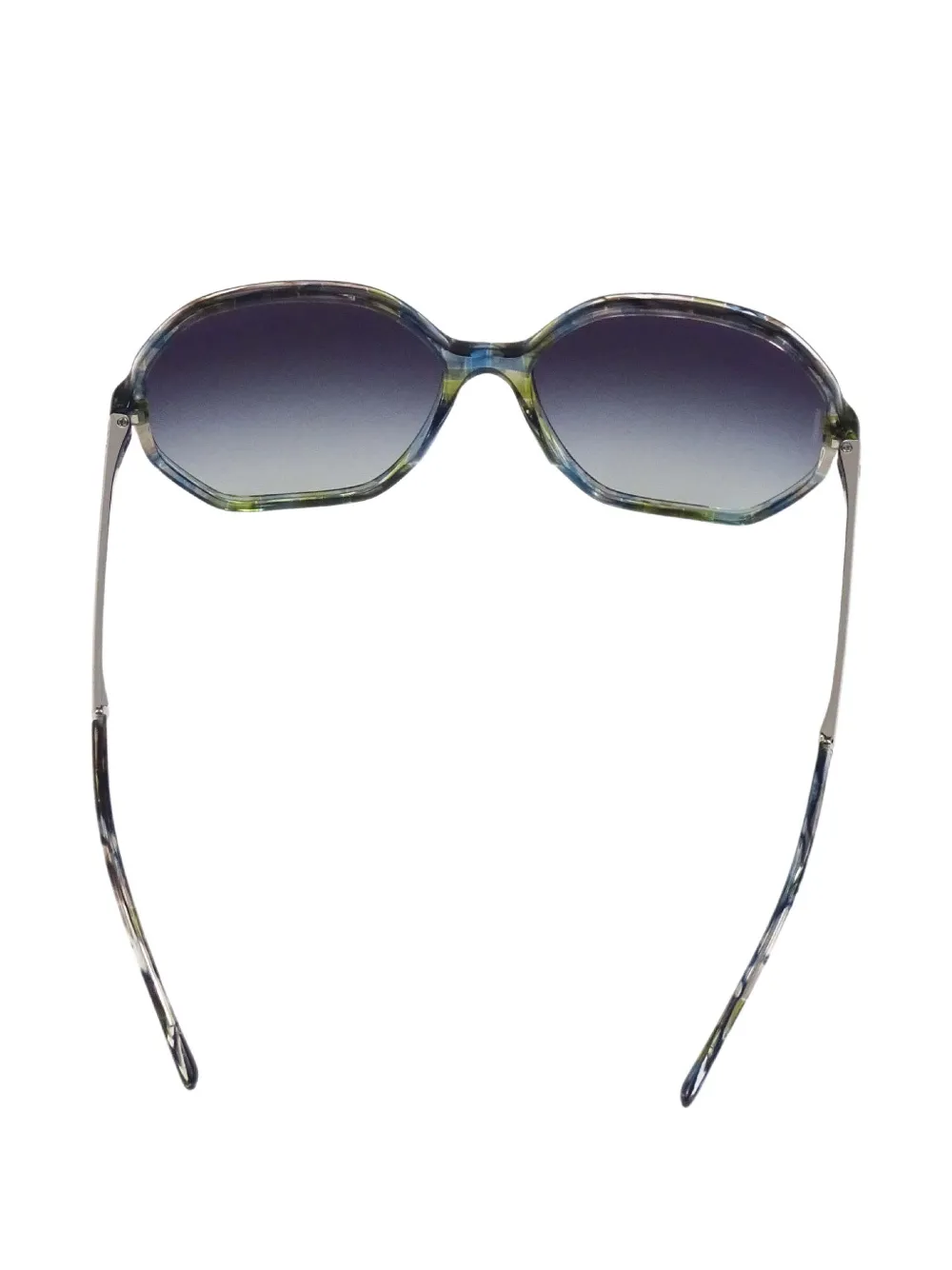 CHANEL Pre-Owned geometric-frame sunglasses - Bleu CHANEL Pre-Owned geometric-frame sunglasses - Bleu