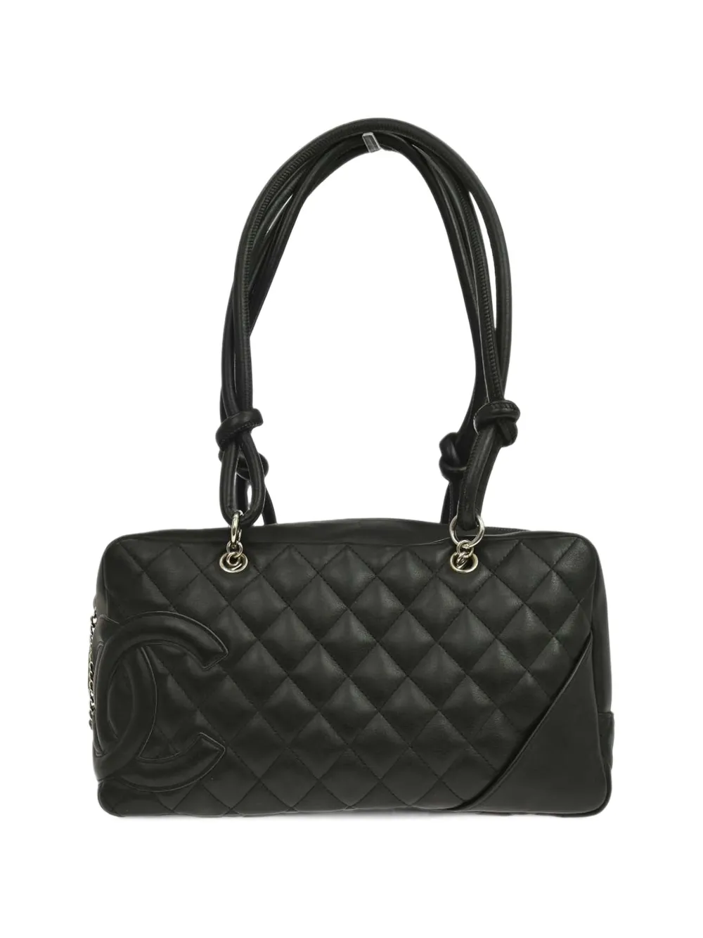 CHANEL Pre-Owned 2005-2006 27 Cambon Ligne diamond-quilted shoulder bag - Nero