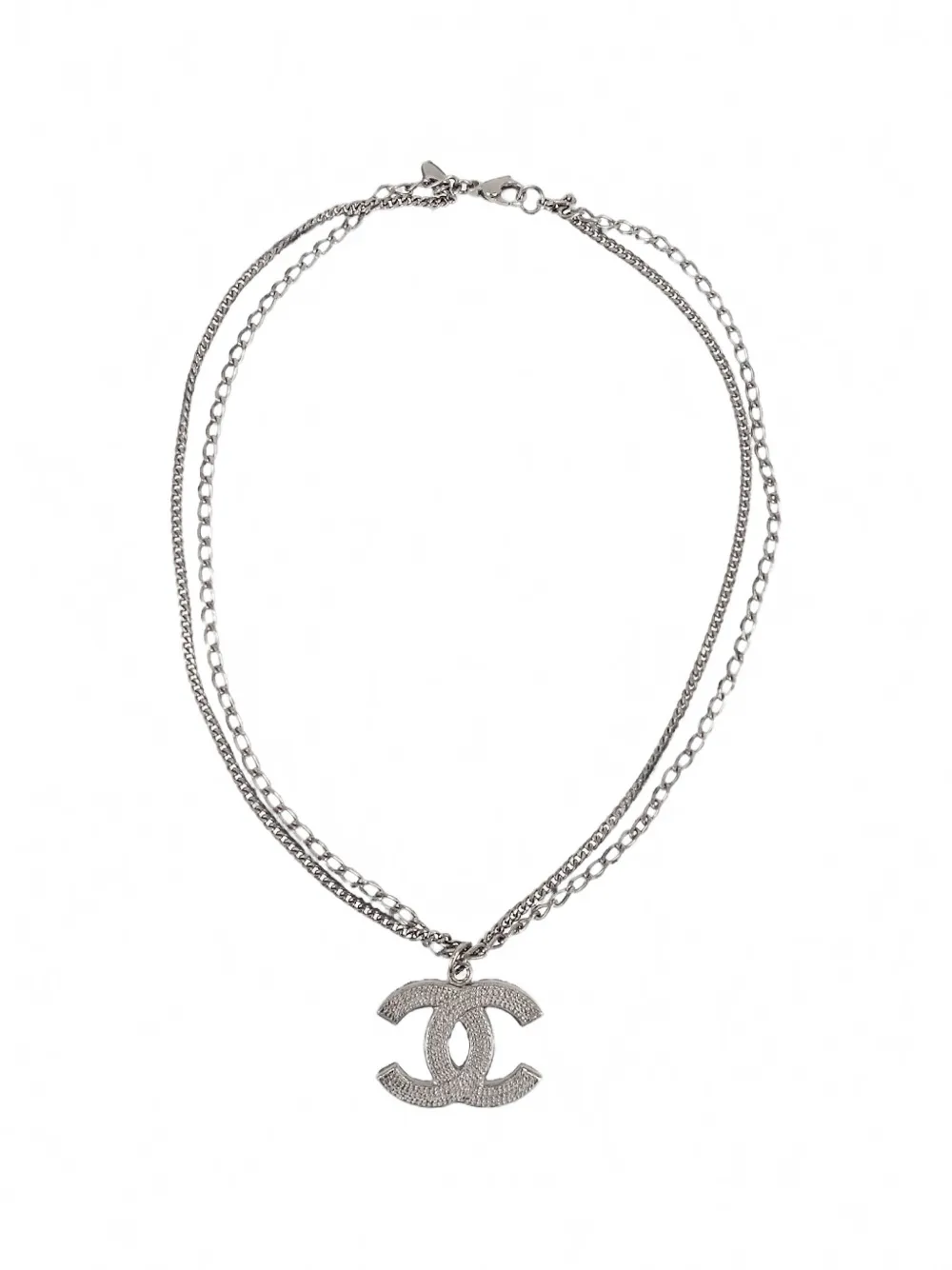 CHANEL Pre-Owned CC pendant necklace - Silber