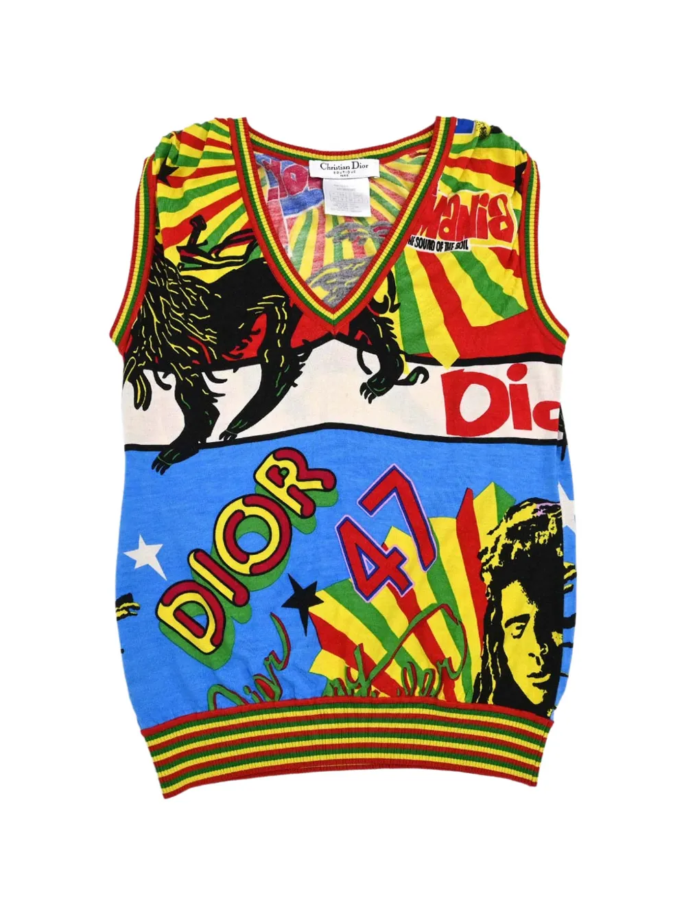 Christian Dior Pre-Owned 2004 Dior Mania graphic-print vest top - Multicolore