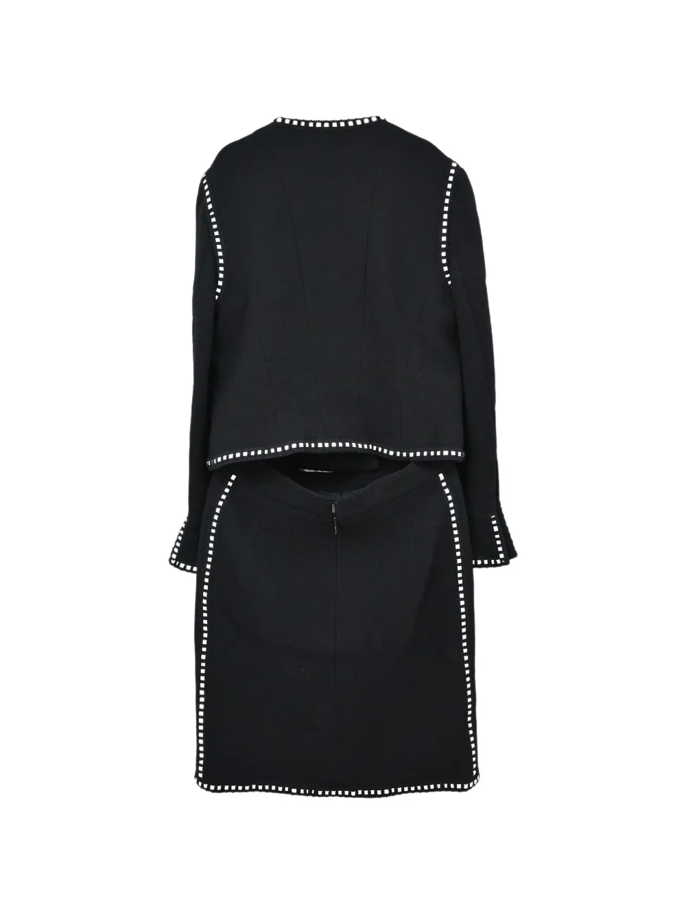 CHANEL Pre-Owned camellia-button double-breasted jacket and skirt set - Nero