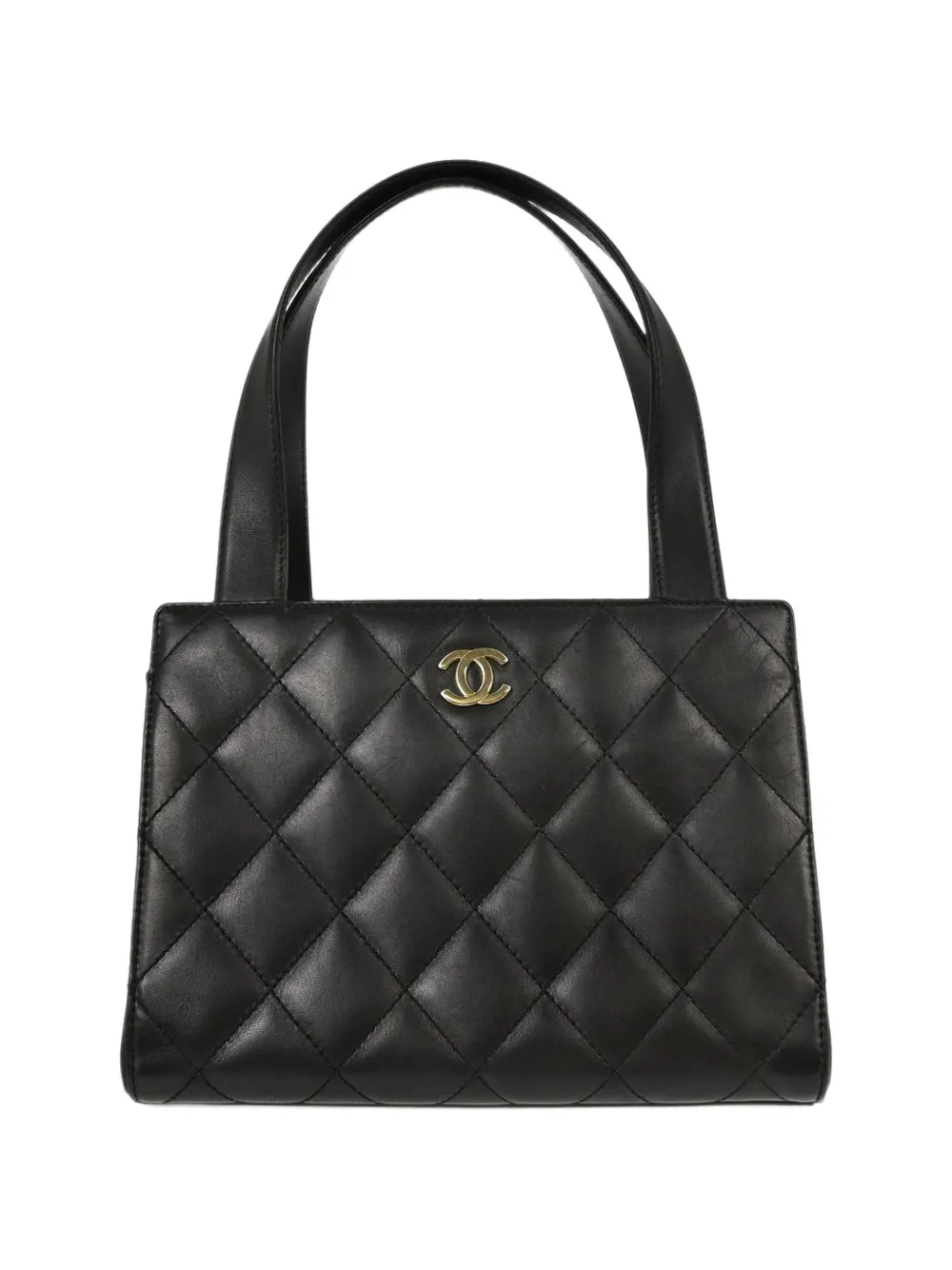 CHANEL Pre-Owned 2001-2003 quilted leather tote bag - Noir