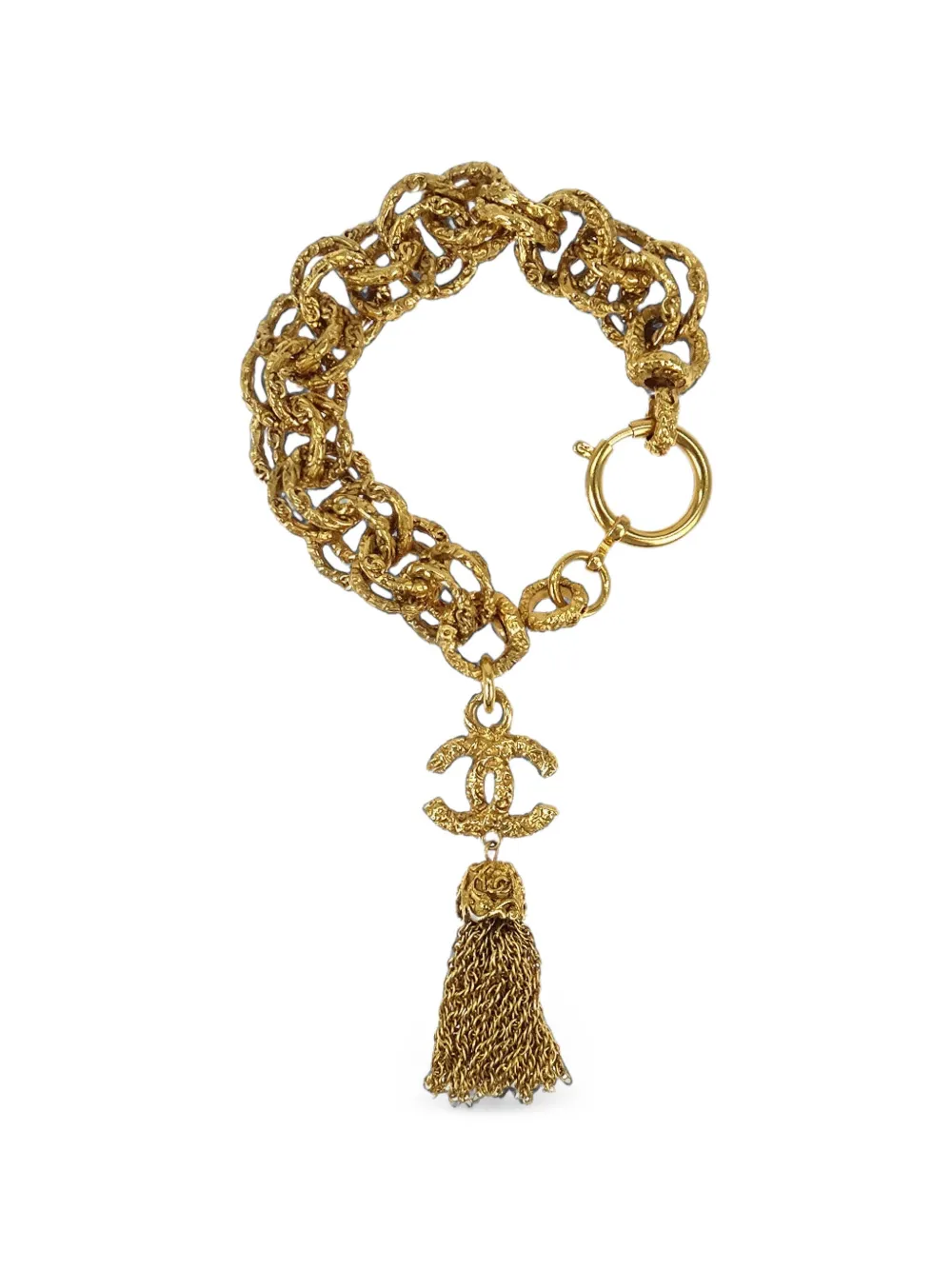 CHANEL Pre-Owned CC fringe bracelet - Or CHANEL Pre-Owned CC fringe bracelet - Or