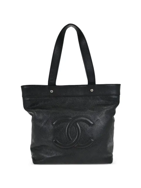 CHANEL Pre-Owned tote con perforaciones del CC 2006-2008