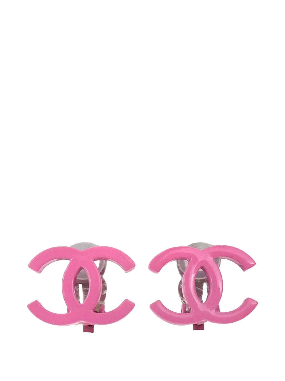 CHANEL Pre-Owned CC clip-on earrings - Rosa