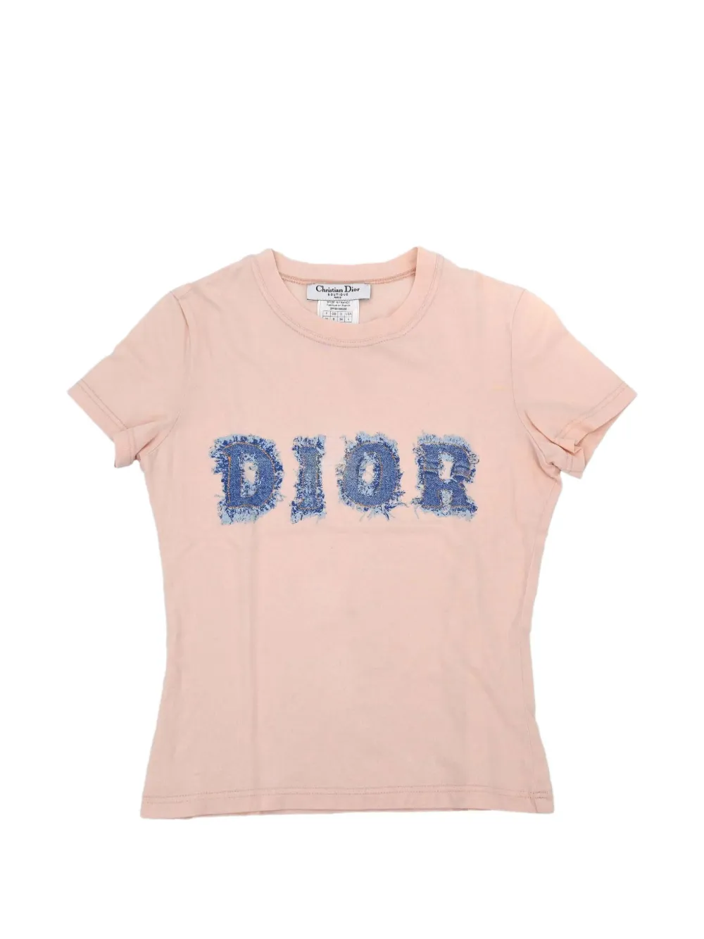 Christian Dior Pre-Owned 2003 denim-print T-shirt - Rose