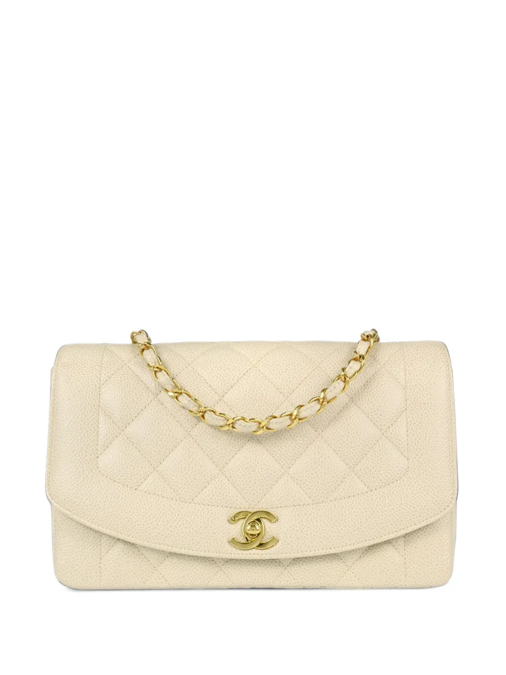 CHANEL Pre-Owned 1994-1996 medium Diana shoulder bag - Nude