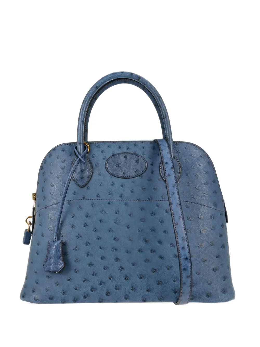Hermès Pre-Owned 2001 31 Bolide 2way ostrich-leather tote bag - Bleu Hermès Pre-Owned 2001 31 Bolide 2way ostrich-leather tote bag - Bleu
