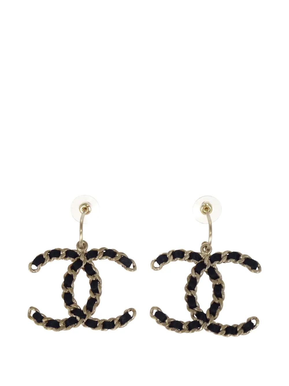 CHANEL Pre-Owned interwoven CC earrings - Oro