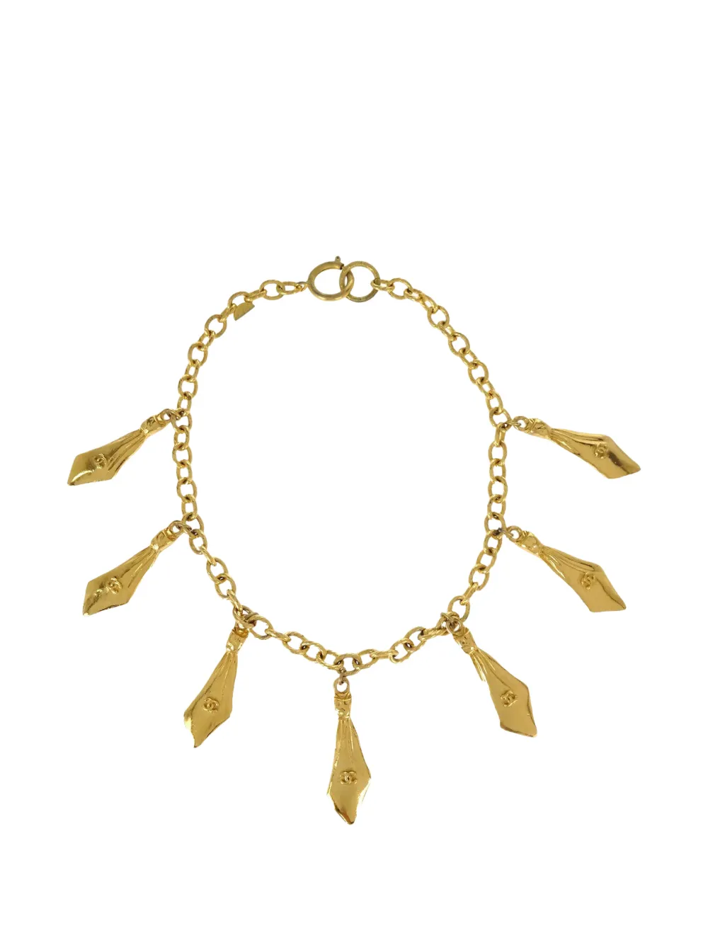 CHANEL Pre-Owned tie-motif chain necklace - Gold