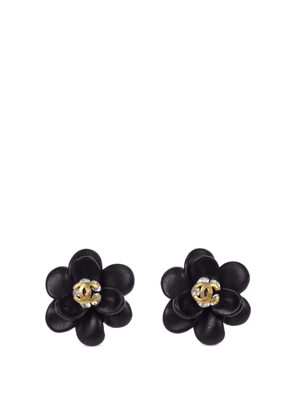 CHANEL Pre-Owned CC-logo earrings - Black