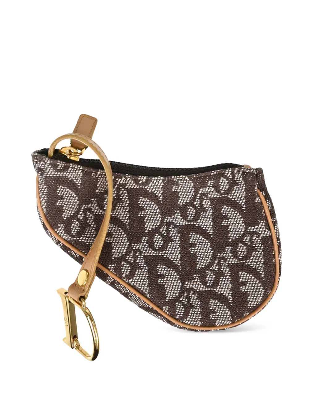 Christian Dior Pre-Owned Portafoglio Trotter Saddle con zip - Marrone