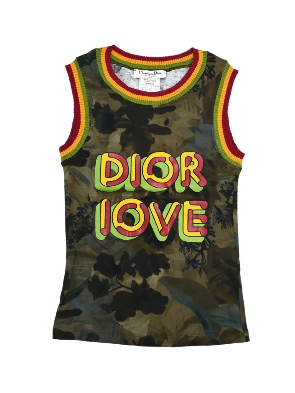 Christian Dior Pre-Owned 2005 camouflage-print tank top - Grün
