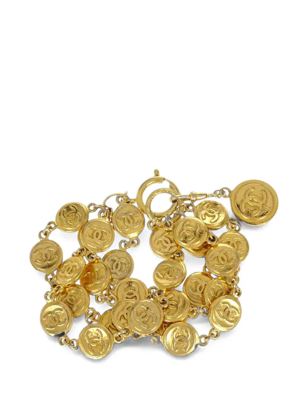 CHANEL Pre-Owned CC medallion chain bracelet - Oro