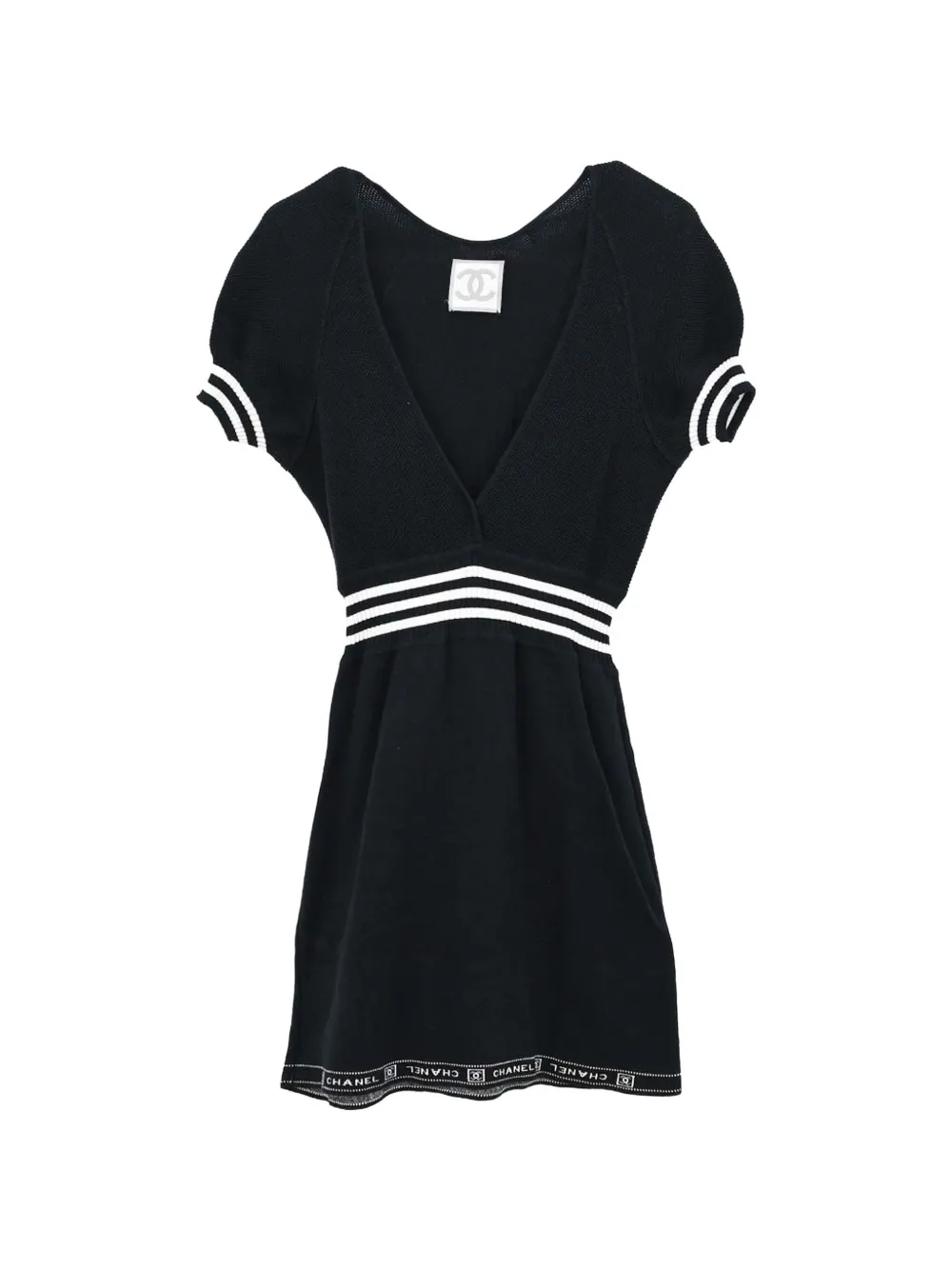 CHANEL Pre-Owned 2004 Sport Line short-sleeve mini dress - Nero