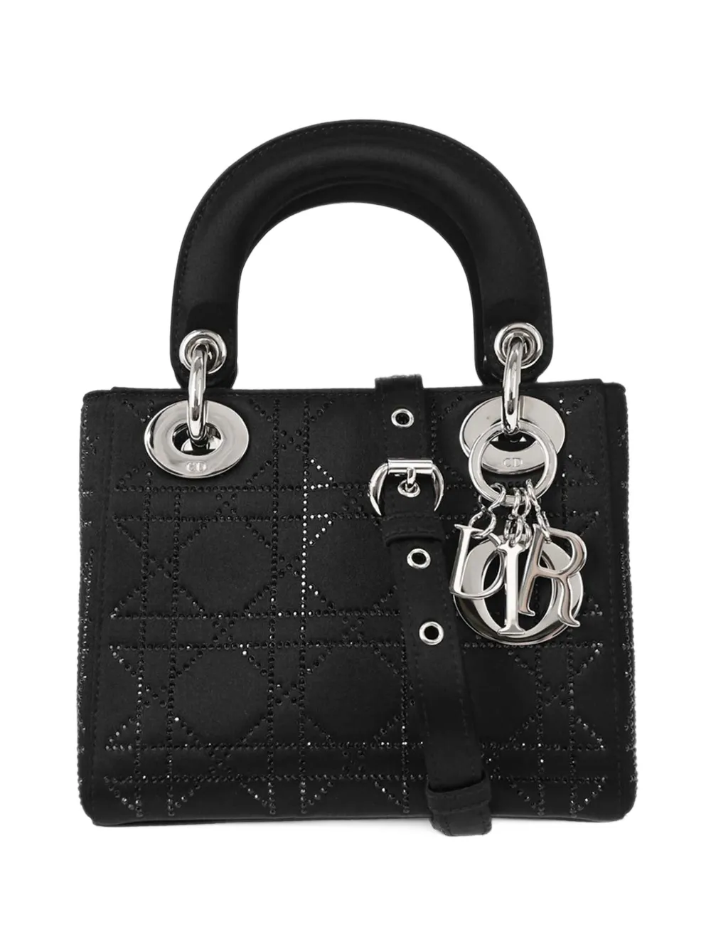 Christian Dior Pre-Owned small Lady Dior Cannage tote bag - Noir