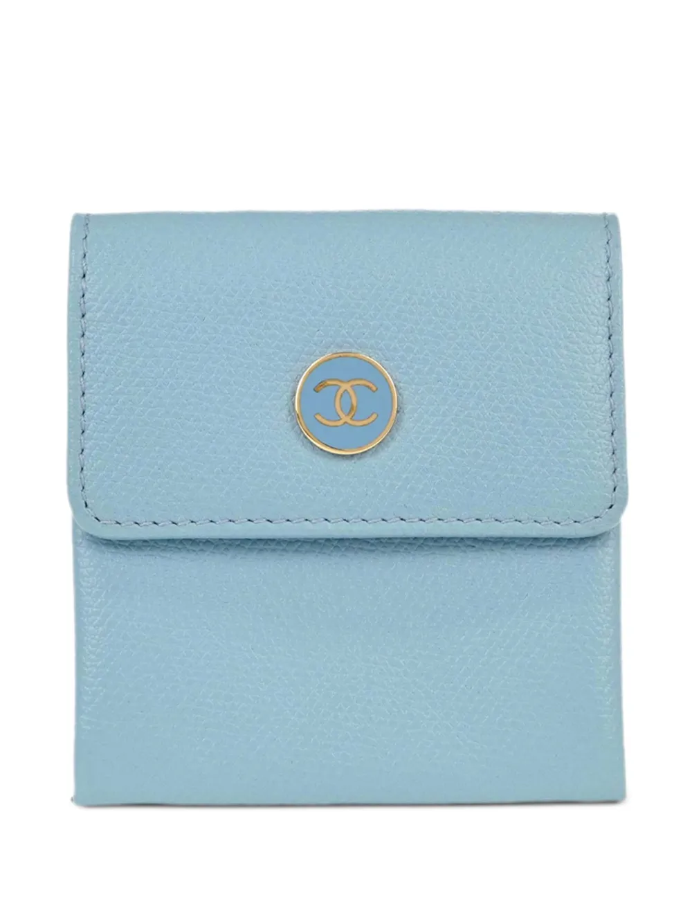 CHANEL Pre-Owned 2003-2004 CC logo-plaque coin purse - Blau