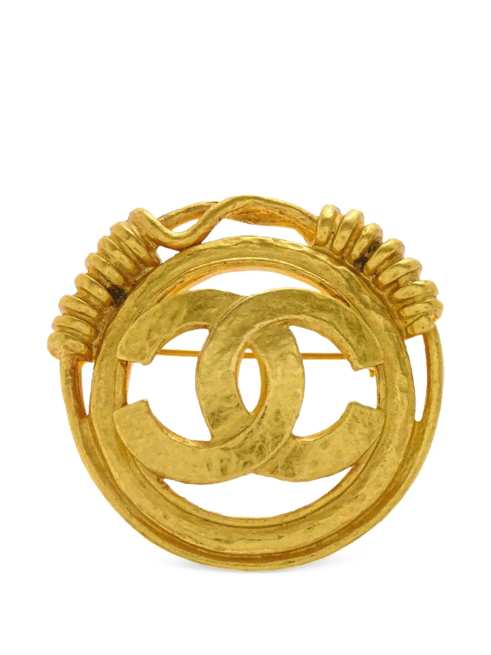 CHANEL Pre-Owned CC Medallion brooch - Gold