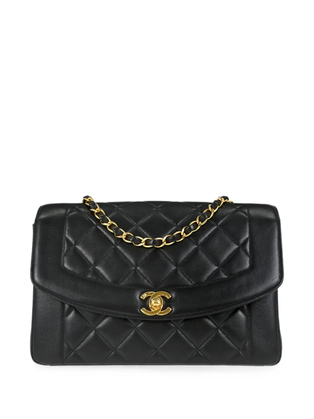CHANEL Pre-Owned 1996-1997 Diana leather shoulder bag - Black