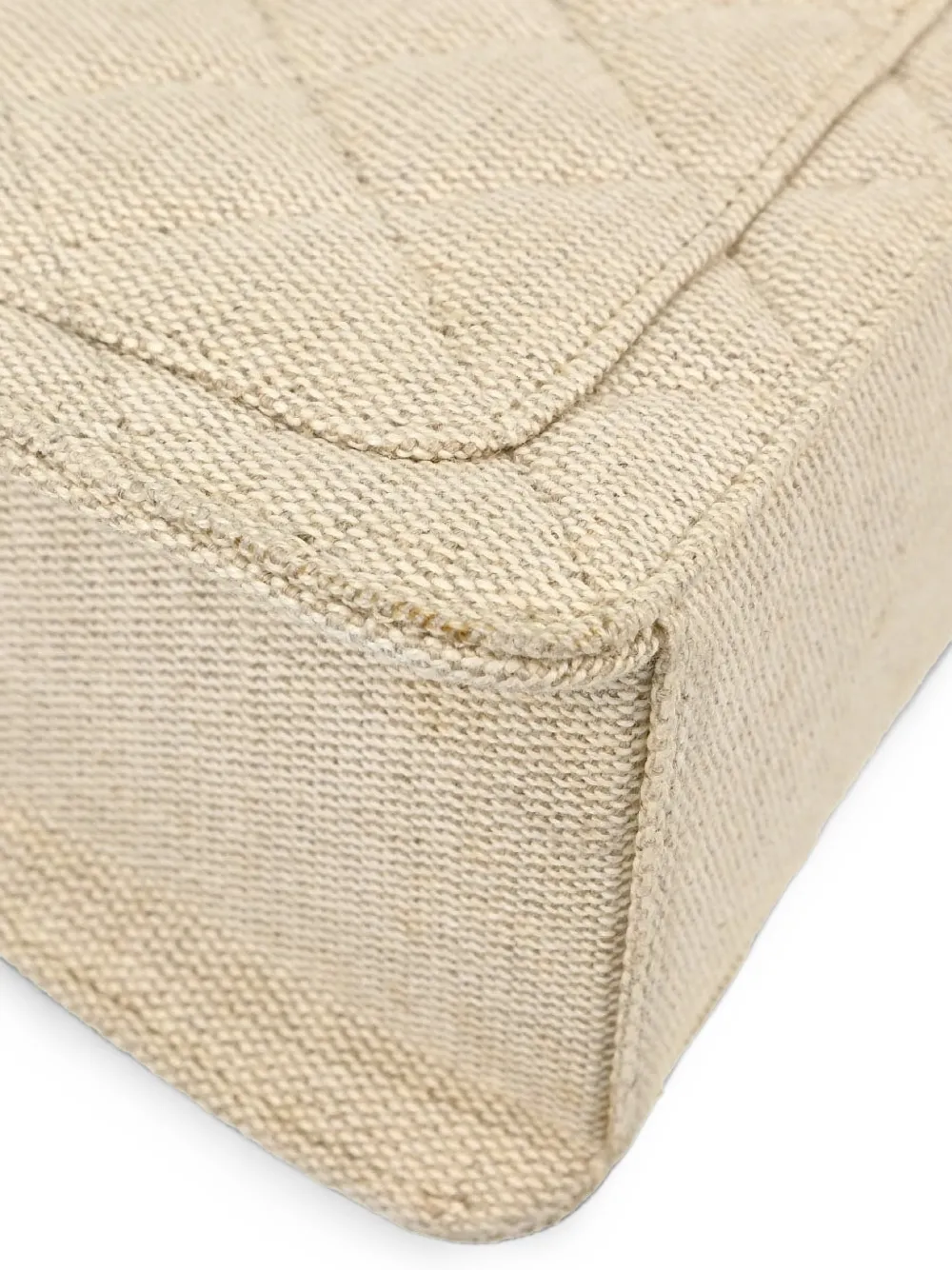 CHANEL Pre-Owned 1997-1999 gewatteerde linnen schoudertas Beige