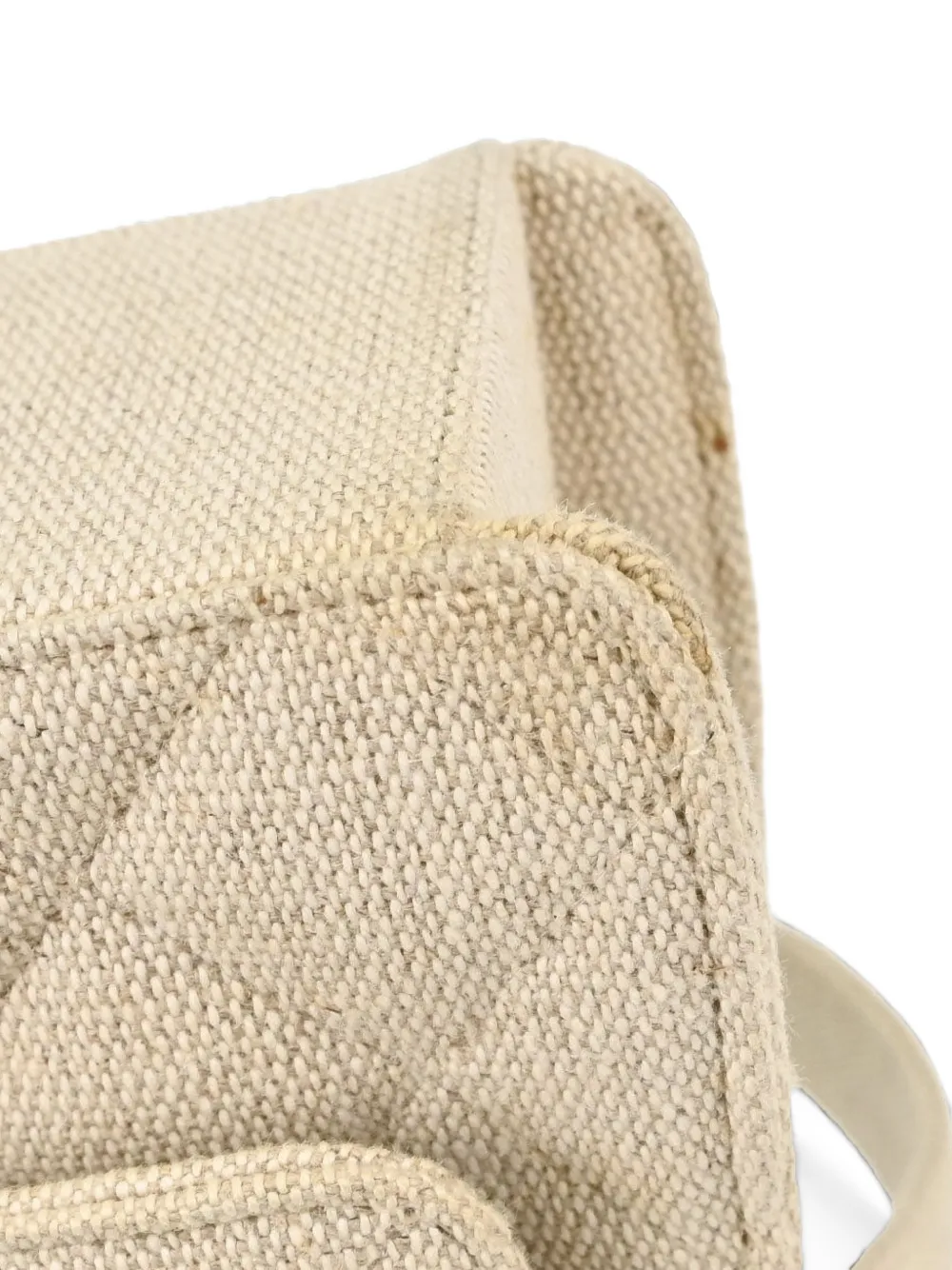 CHANEL Pre-Owned 1997-1999 gewatteerde linnen schoudertas Beige