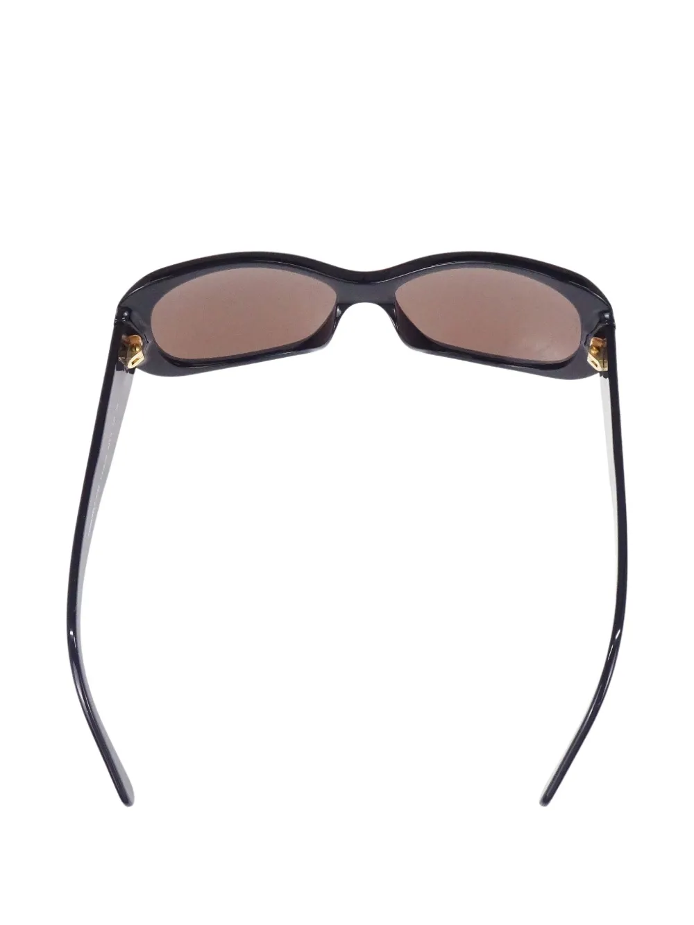 CHANEL Pre-Owned charm-embellished rectangle-frame sunglasses - Marron CHANEL Pre-Owned charm-embellished rectangle-frame sunglasses - Marron