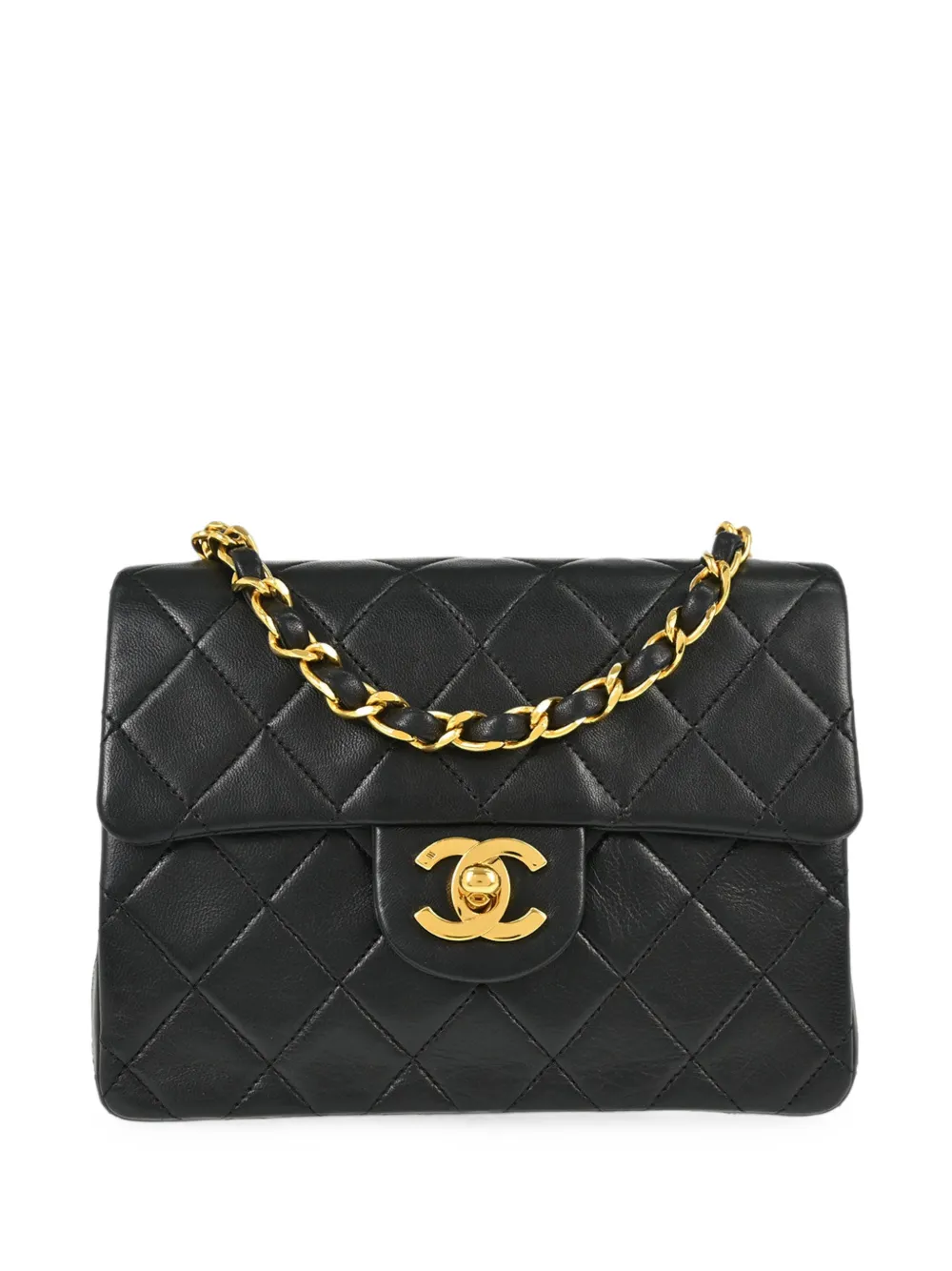 CHANEL Pre-Owned 1989-1991 Mini Classic Square Flap leather shoulder bag - Schwarz