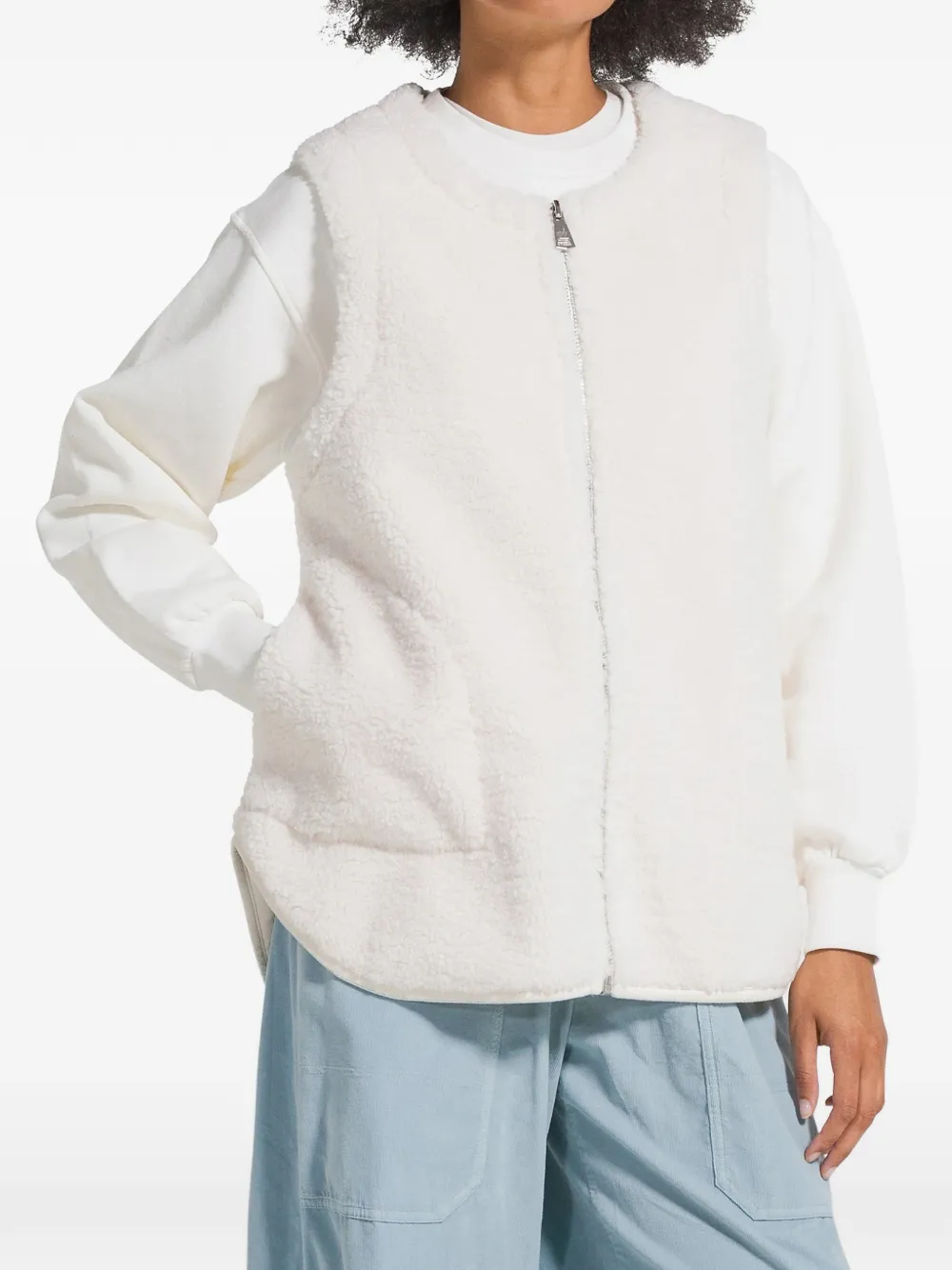 DEHA fleece-texture gilet - Blanc