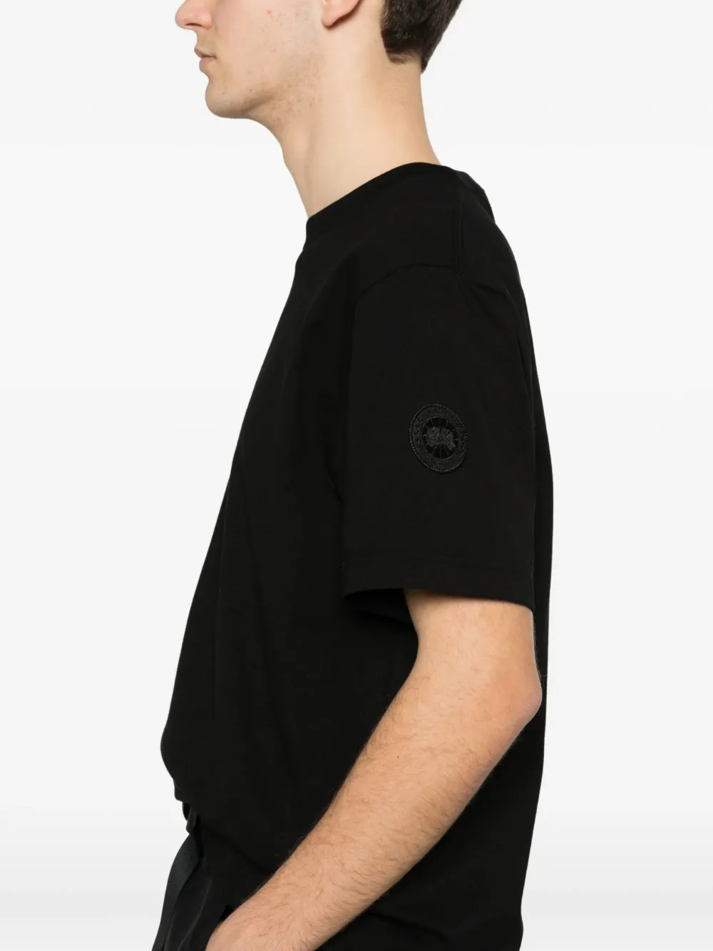 Canada Goose logo-patch T-shirt Zwart