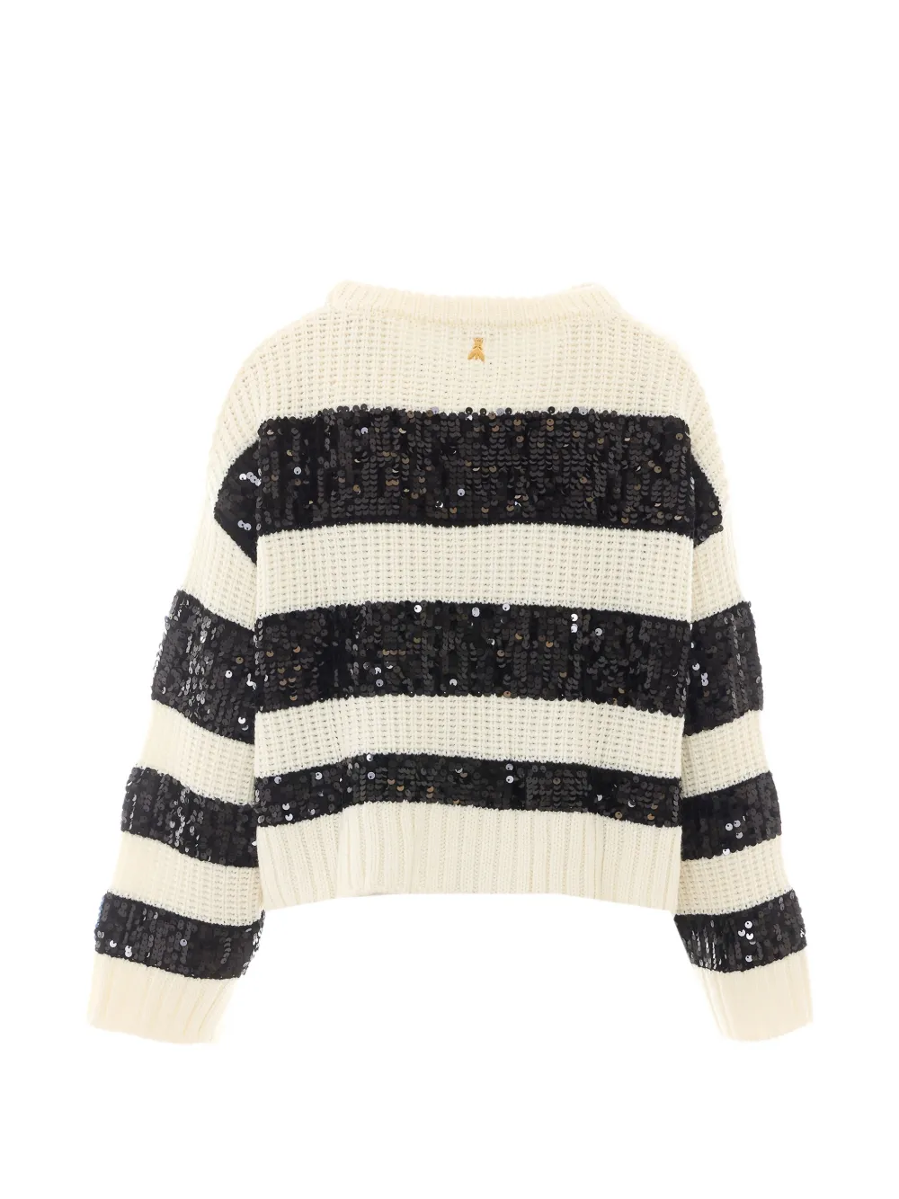 Patrizia Pepe sequin-embellished striped sweater Wit