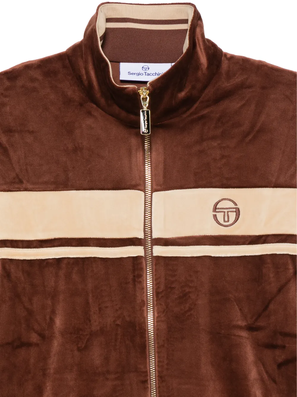 Sergio Tacchini Damarindo fluwelen trainingsjack Bruin