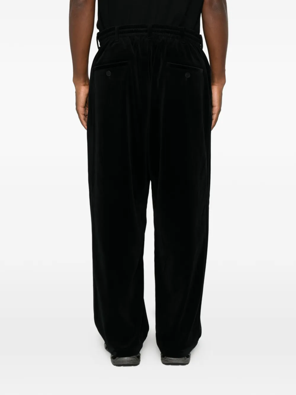 Y-3 Broek met fluweel-effect Zwart