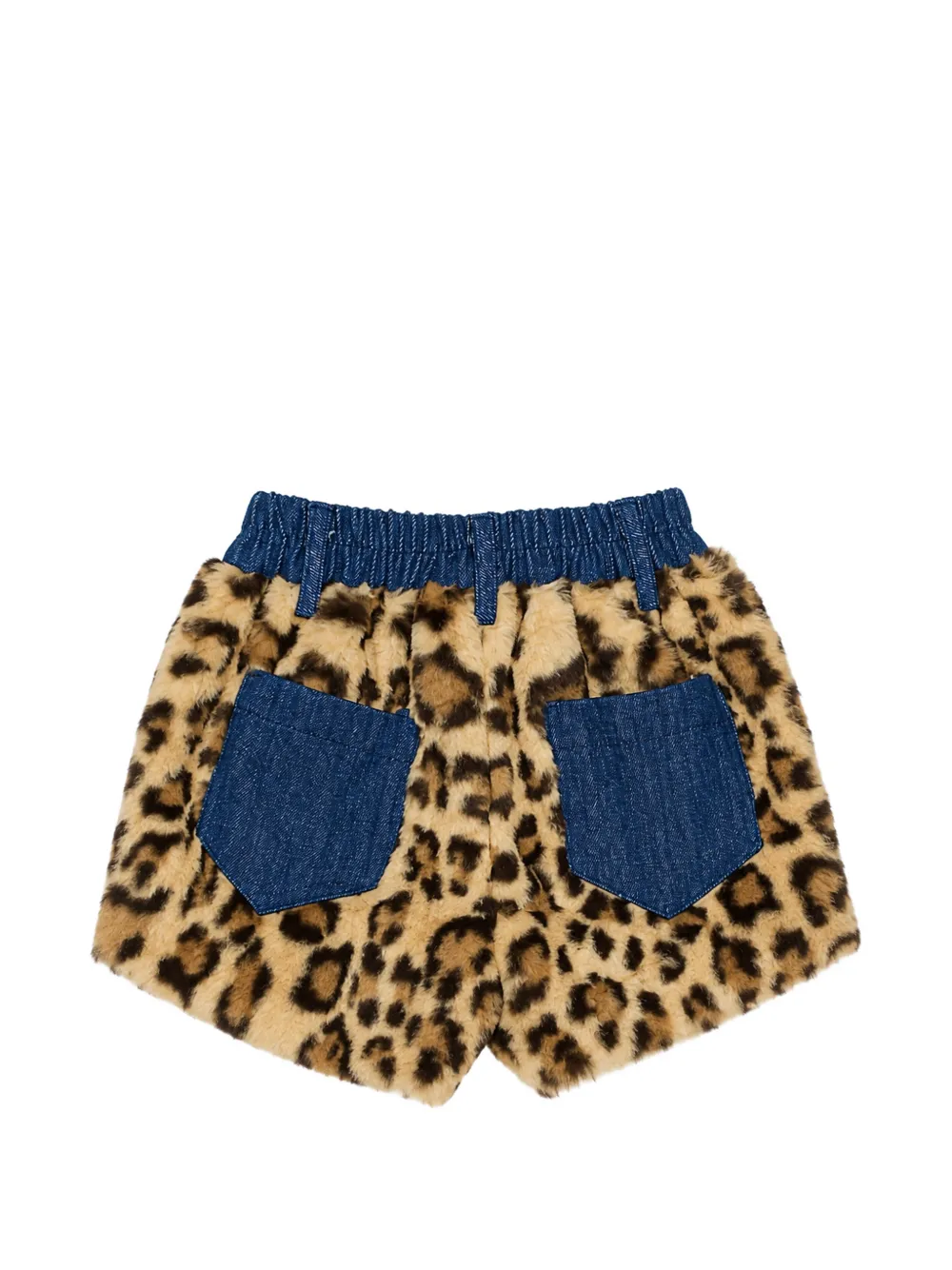 Miss Grant Kids Shorts van imitatiebont met luipaard-print Beige