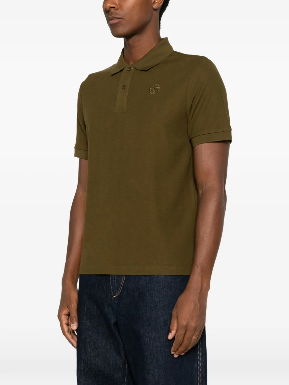 Sergio Tacchini Sergio poloshirt met geborduurd logo Groen