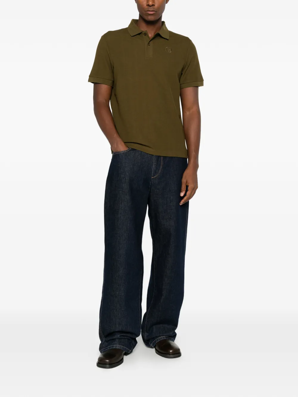 Sergio Tacchini Sergio poloshirt met geborduurd logo Groen