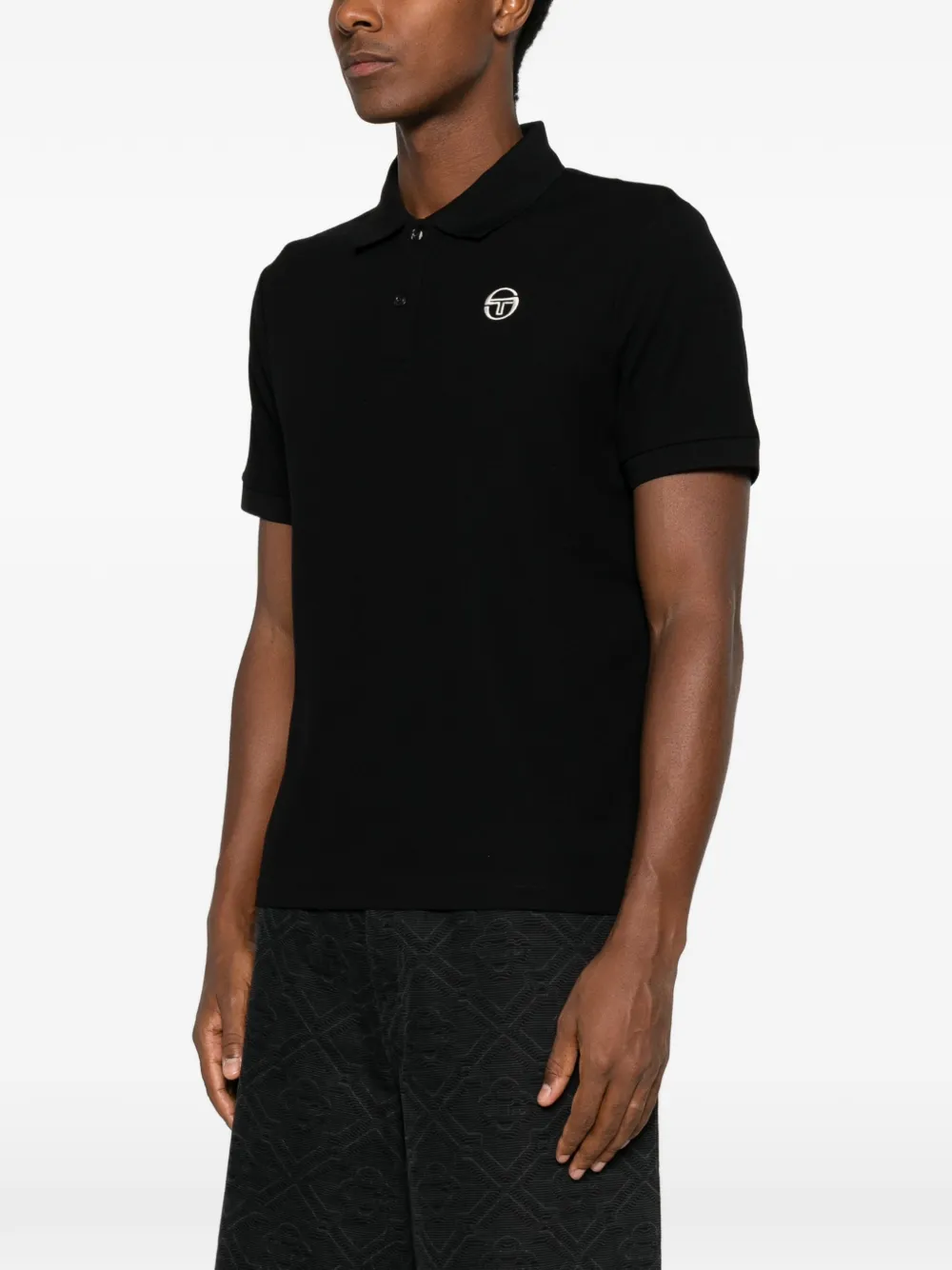 Sergio Tacchini Sergio poloshirt met geborduurd logo Zwart