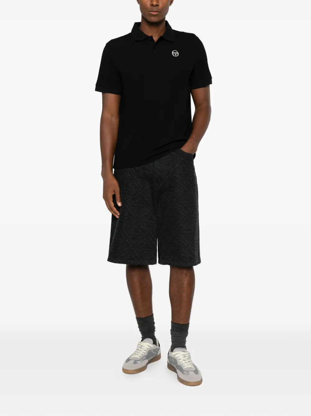 Sergio Tacchini Sergio poloshirt met geborduurd logo Zwart