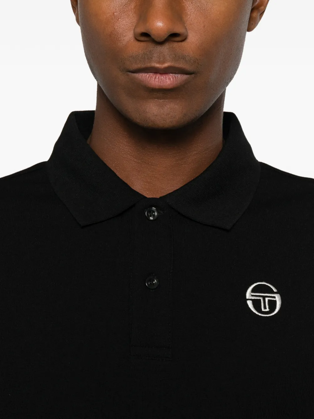 Sergio Tacchini Sergio poloshirt met geborduurd logo Zwart
