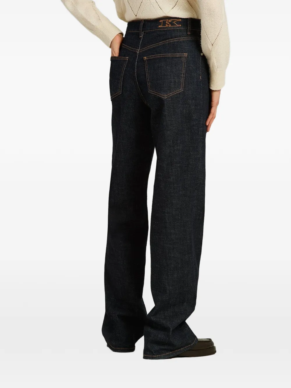 Kiton Straight jeans Blauw