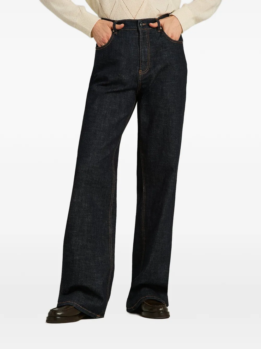 Kiton Straight jeans Blauw